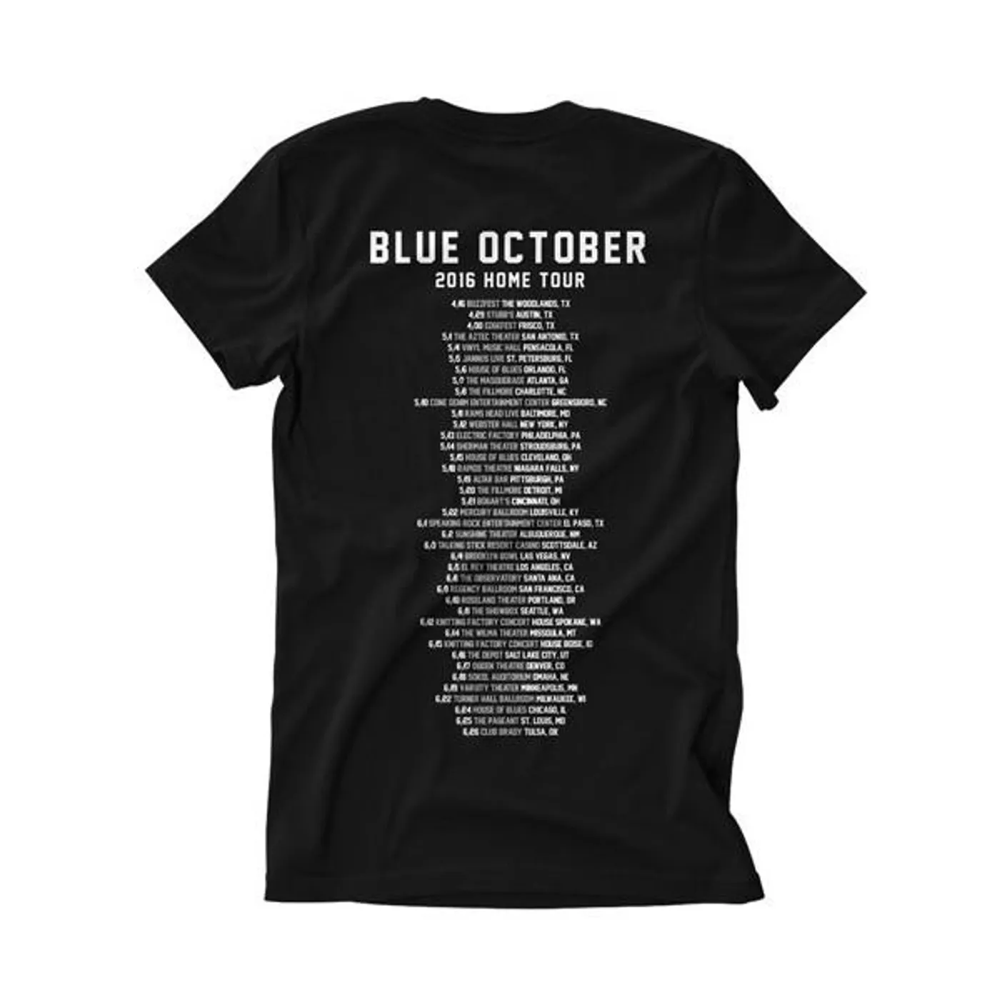 Blue October - Home Tour Tee (Small Only- Spring Dates)