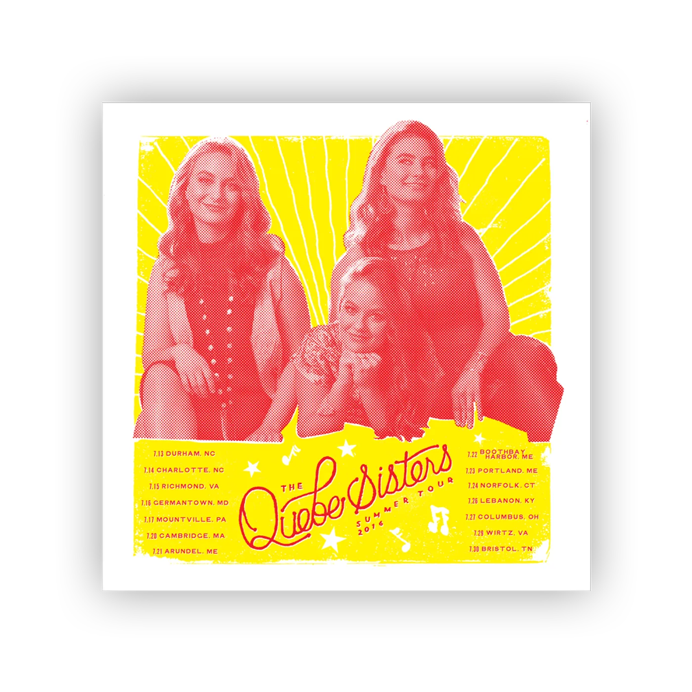 The Quebe Sisters - Summer Tour 2016 Poster