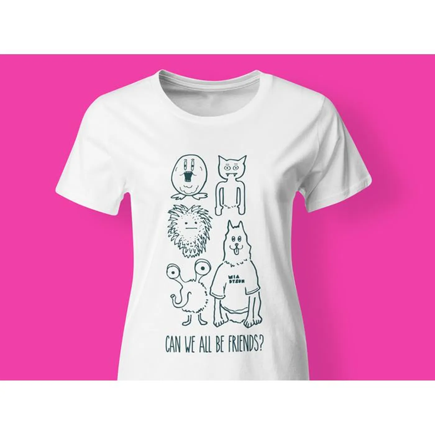 Mia Dyson - Can We All Be Friends Ladies Tee (White)