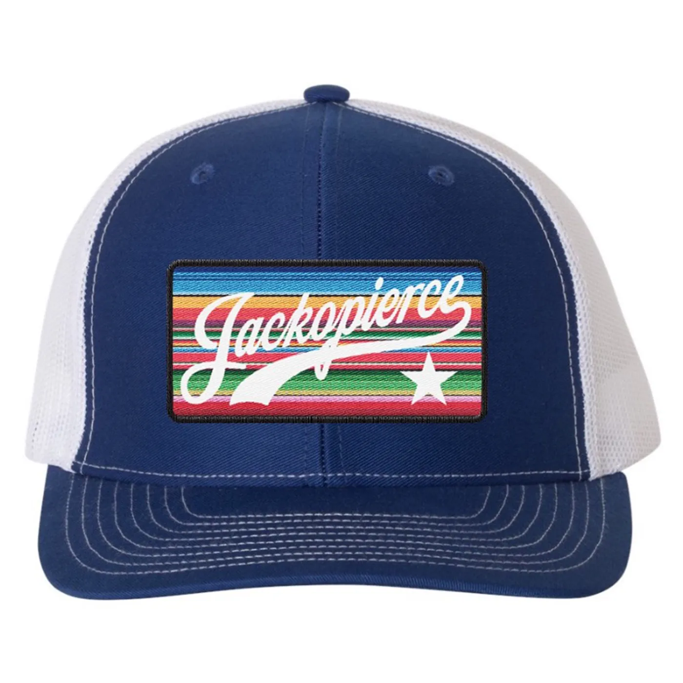 Jackopierce - Mexican Blanket Patch Hat - Royal/White