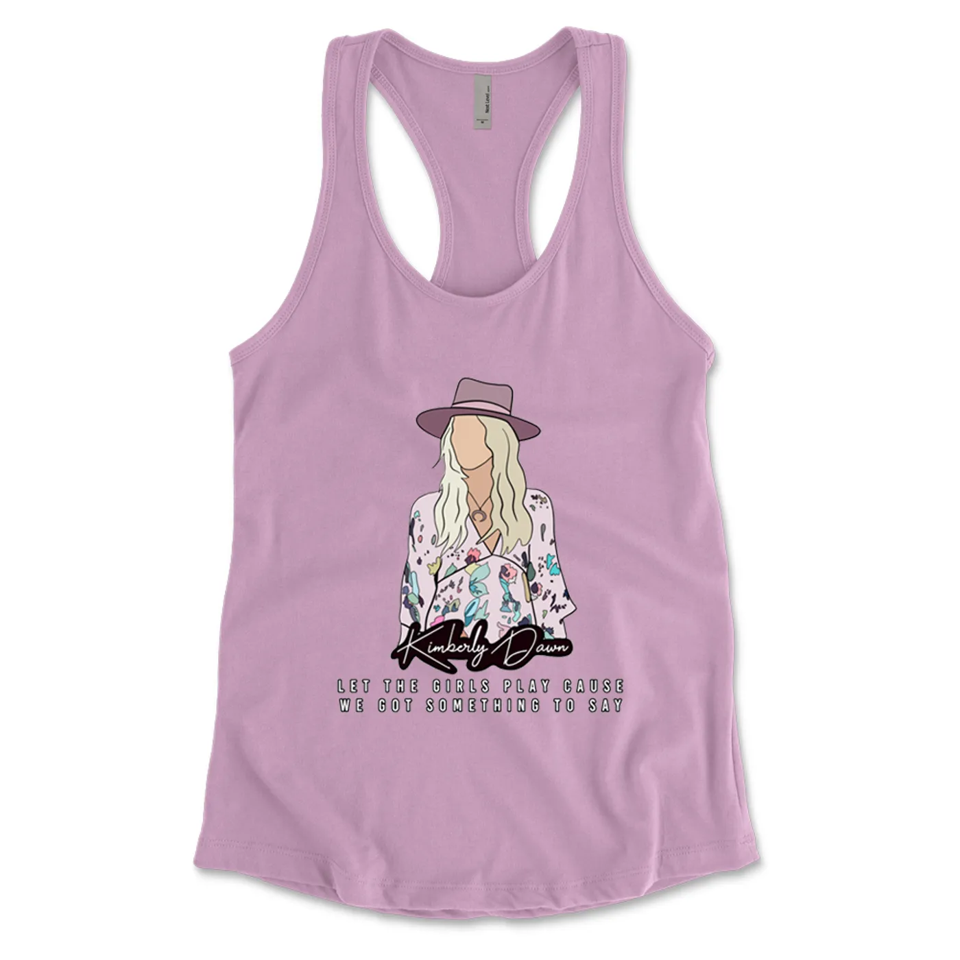 Kimberly Dawn - Let The Girls Play Womens Tank - Pink