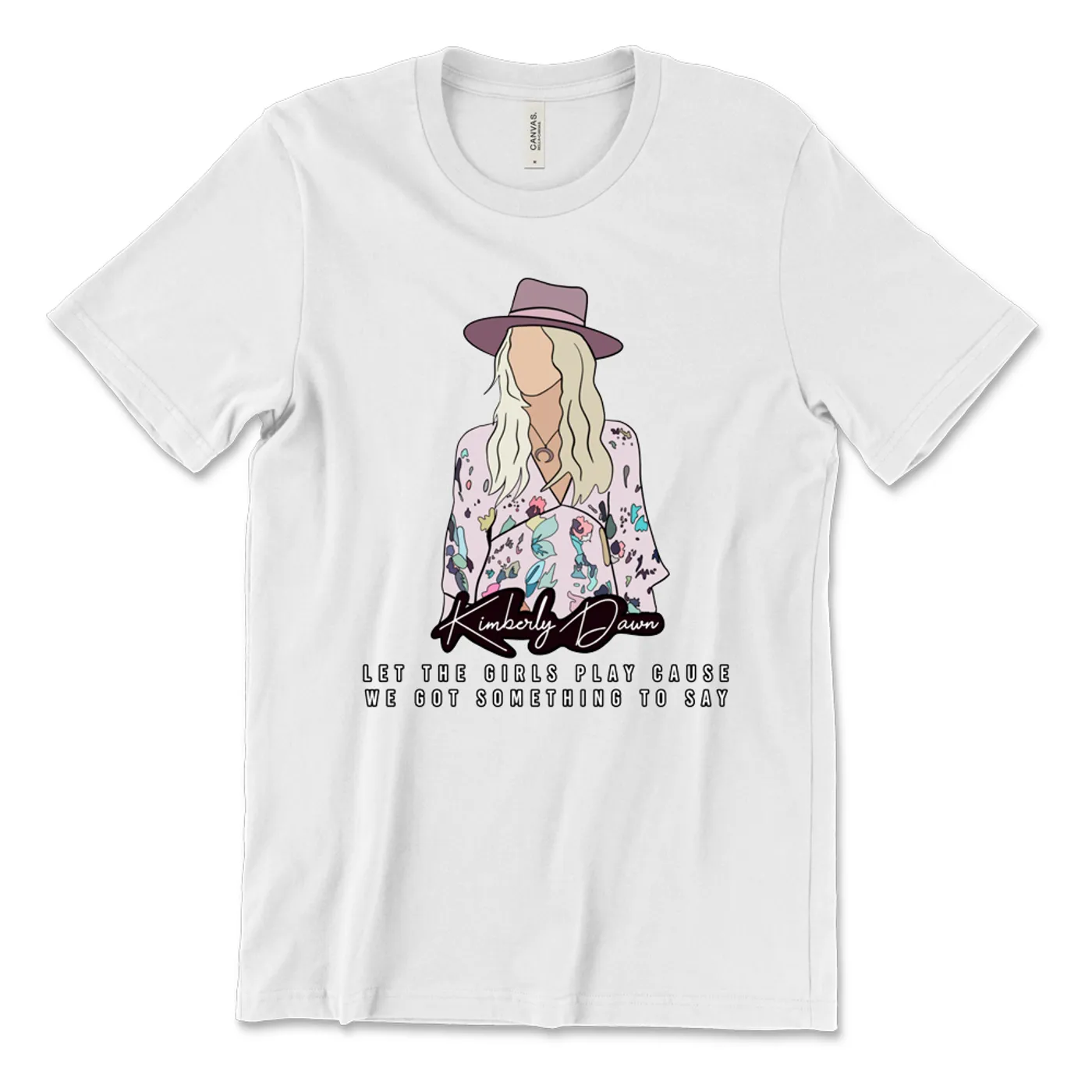 Kimberly Dawn - Let The Girls Play Tee - White
