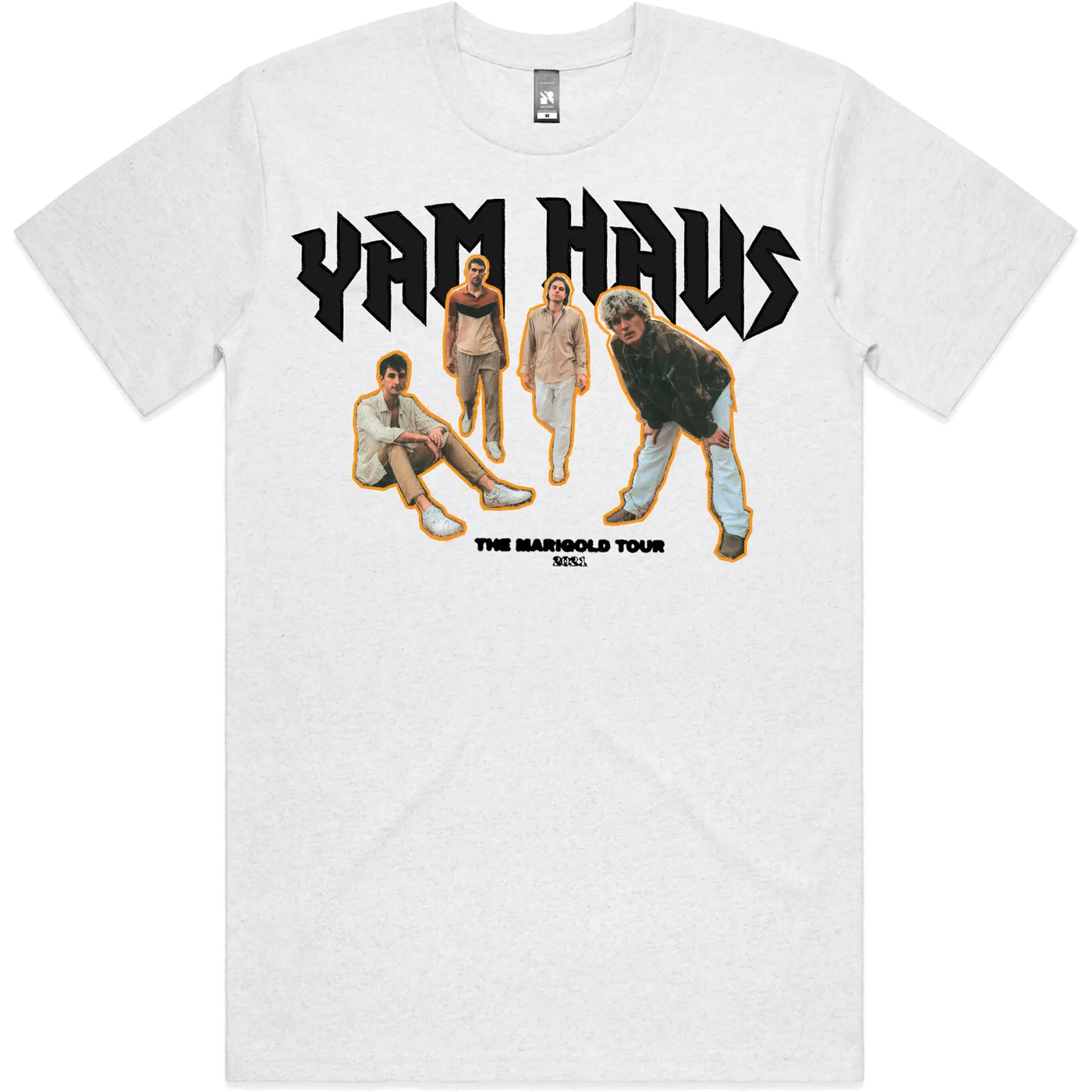Yam Haus - Marigold Tour White Band Tee