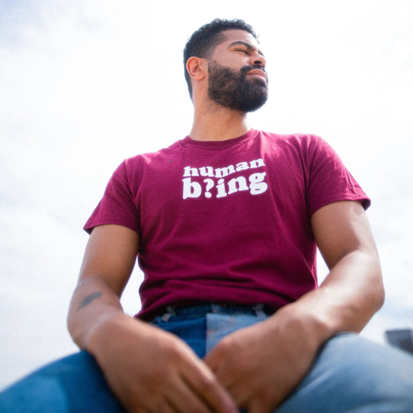 HOAX - Human B?ing Tee - Maroon