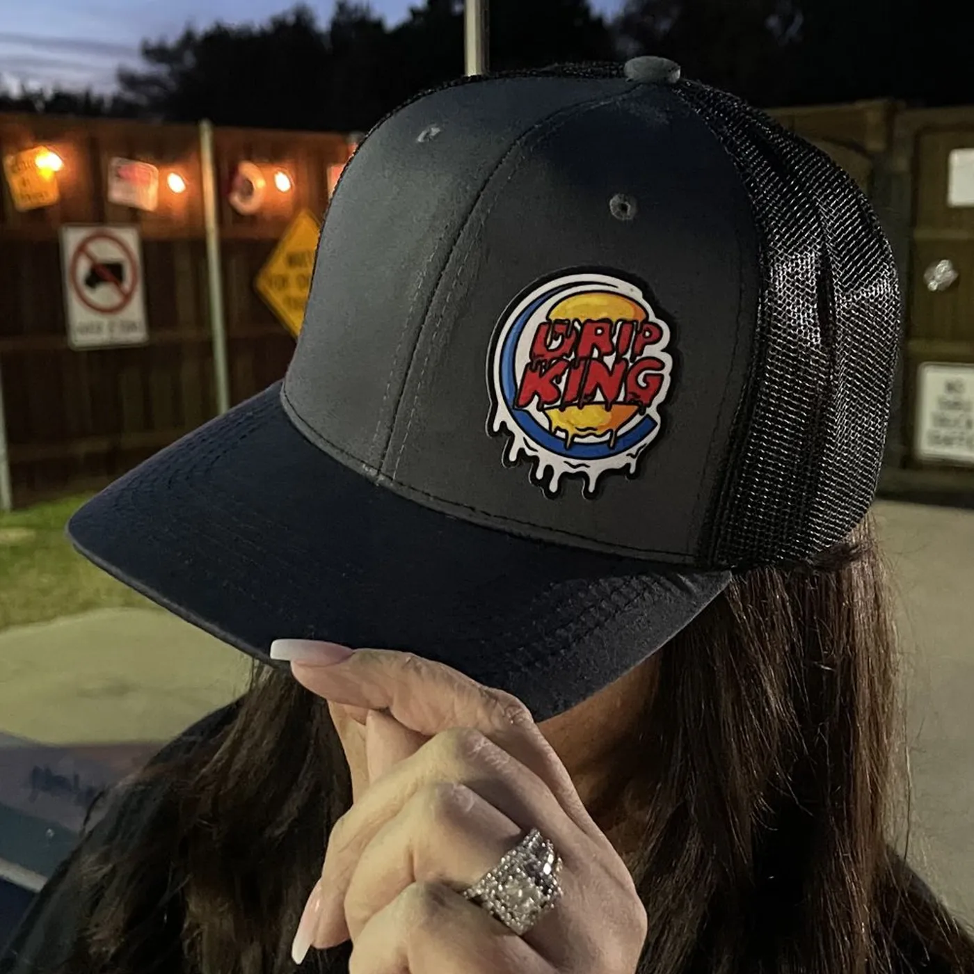 Texas Show Promoters Drip King Charcoal Trucker Hat