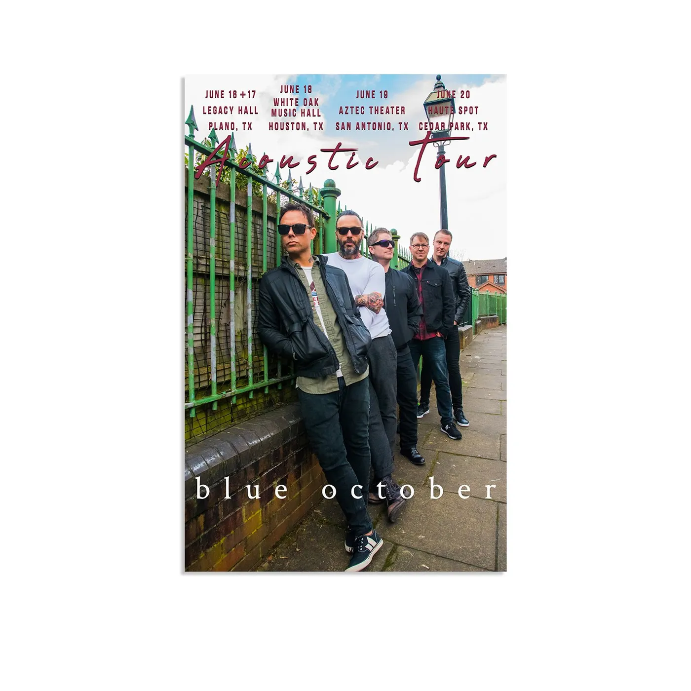 Blue October - Spring 2021 Acoustic Tour Poster