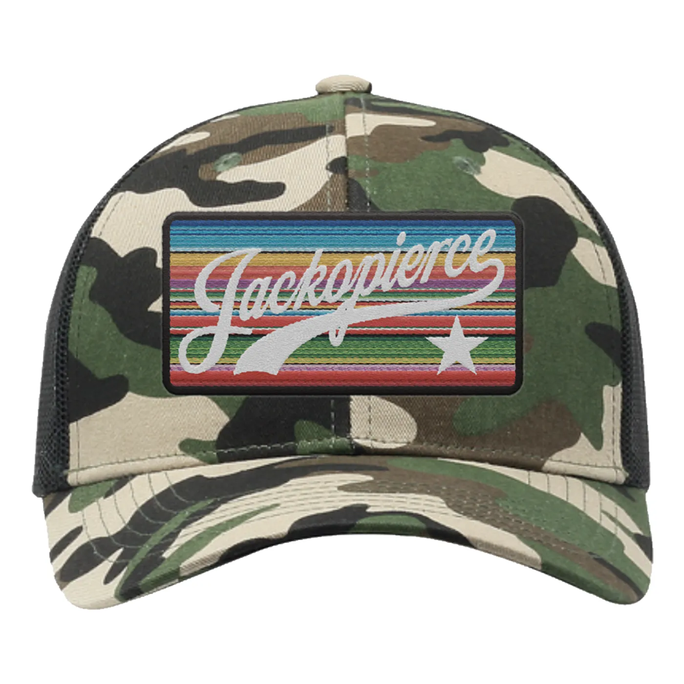 Jackopierce - Camo Mexican Blanket Patch Trucker Hat