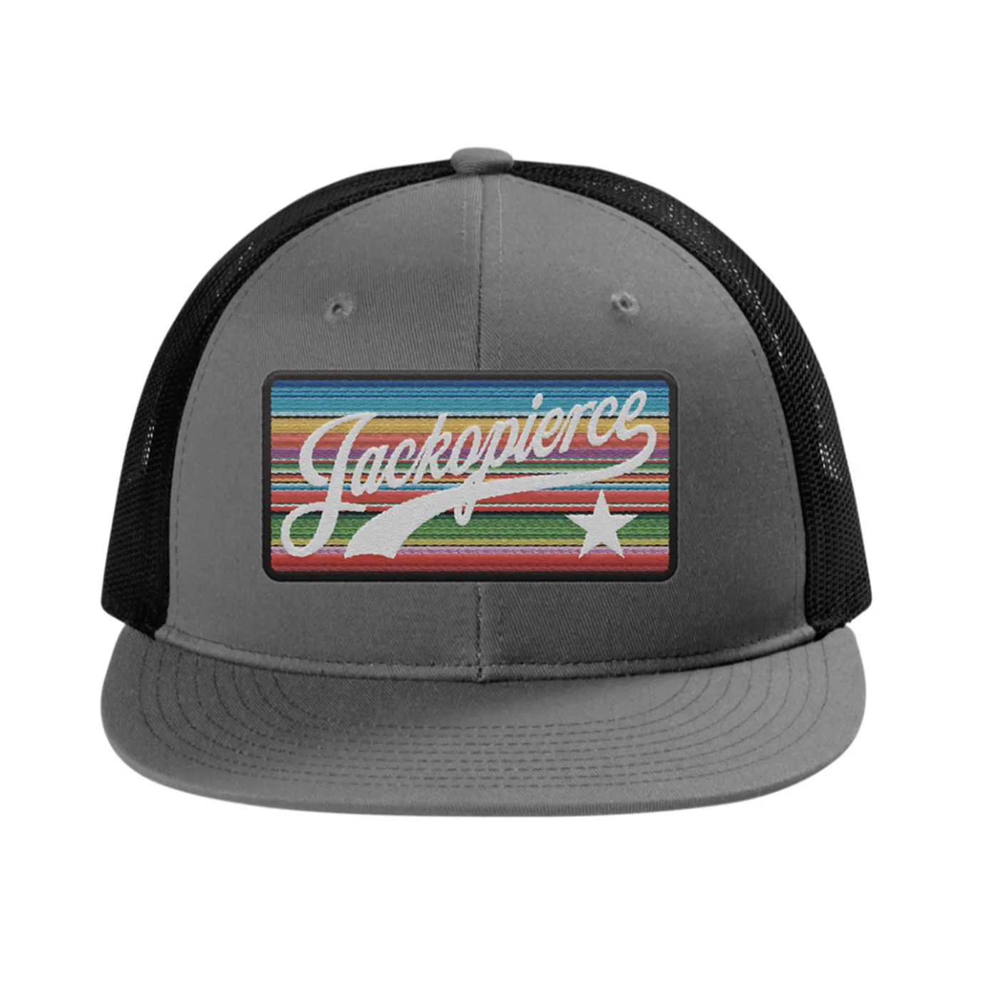 Jackopierce - Charcoal Mexican Blanket Patch Trucker Hat