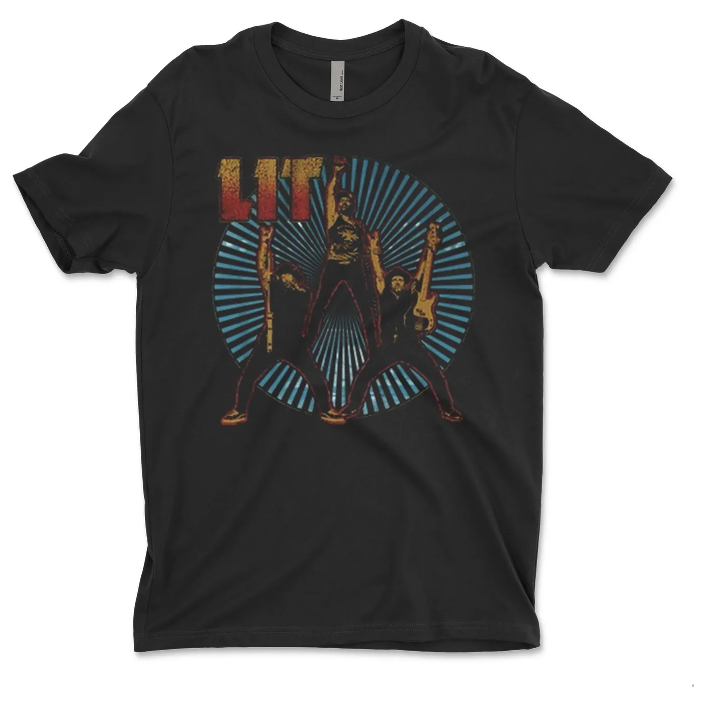 Lit - Blue Sunburst Pyramid Tee