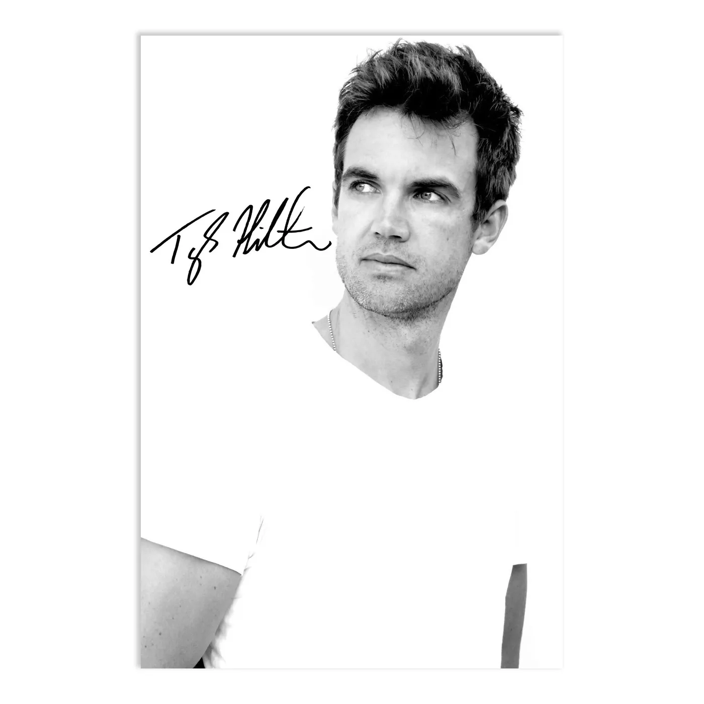 Tyler Hilton - White Tee Signature Sticker