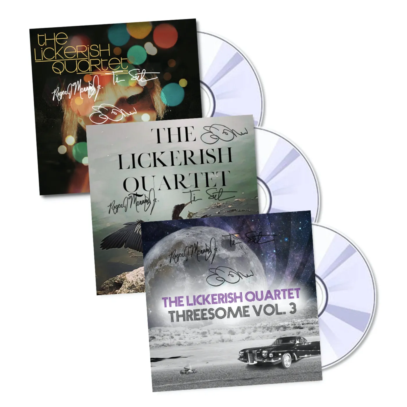 The Lickerish Quartet - All 3 Autographed Threesome Vol. 3 EPs on CD Bundle