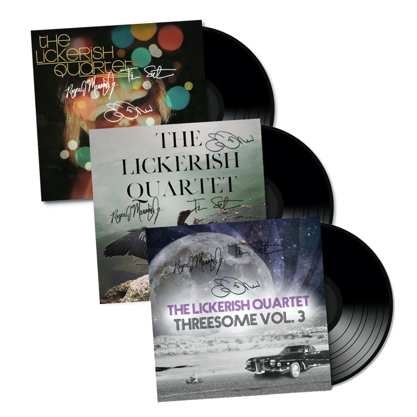 The Lickerish Quartet - All 3 Autographed Threesome Vol. 3 EPs on Vinyl Bundle