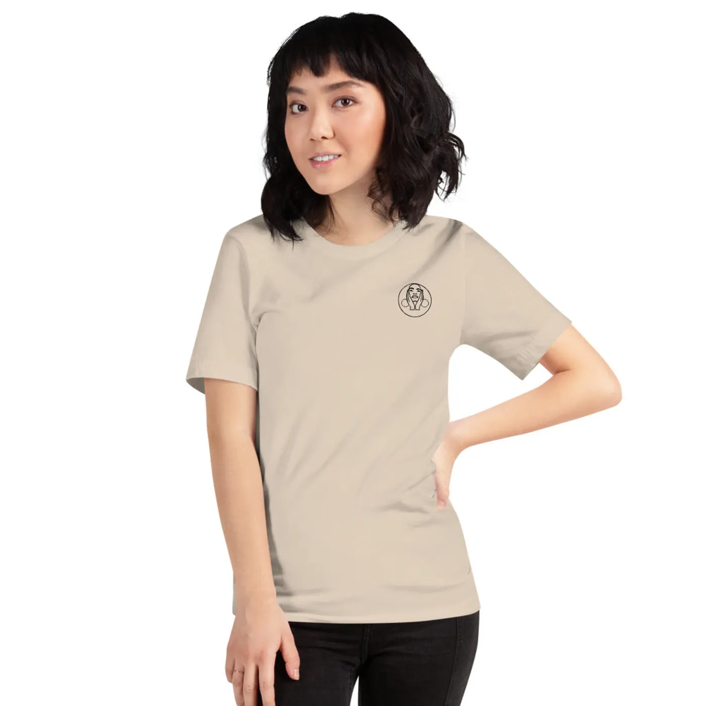 Jody Watley - Hoop Earrings Logo Tee (Tan)
