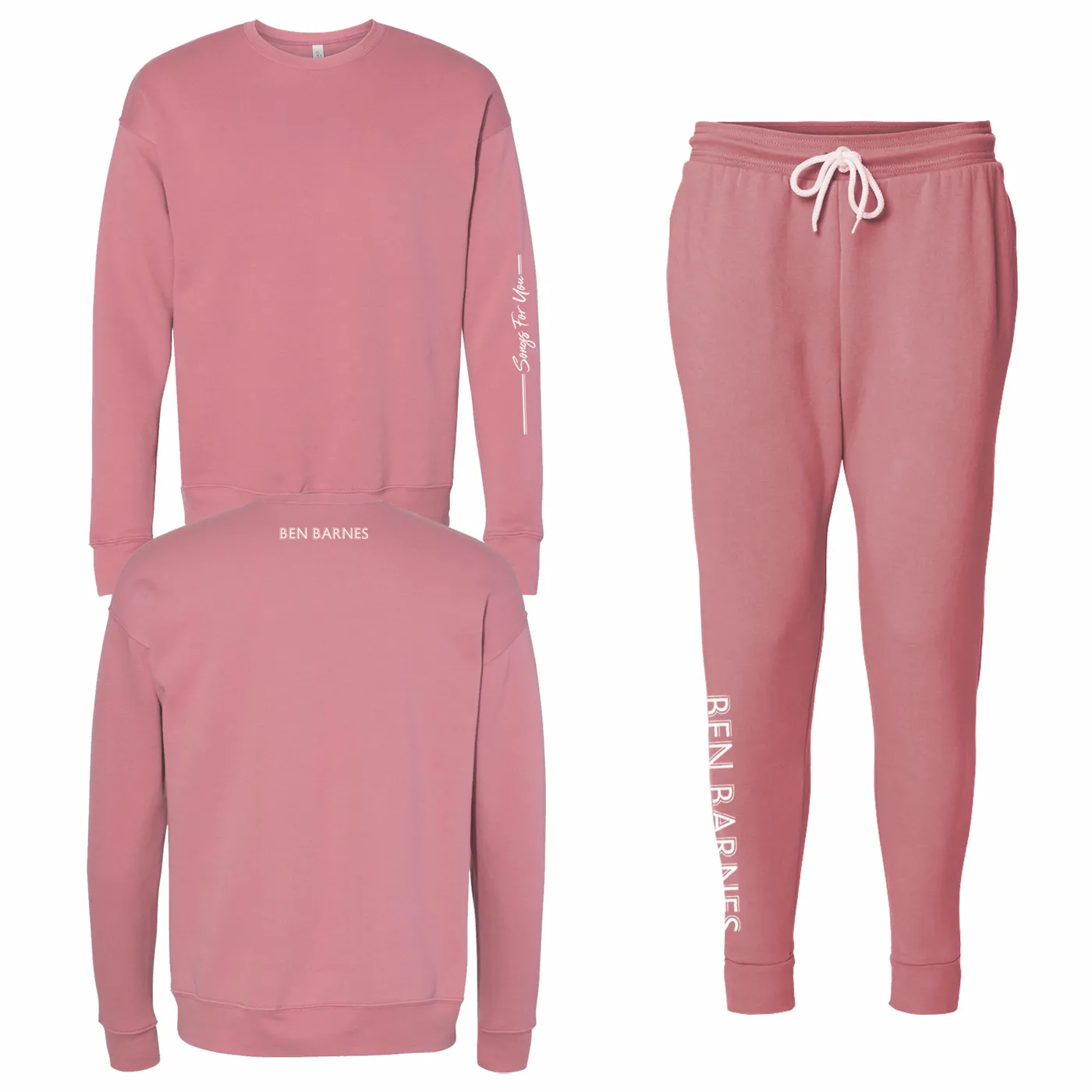 Ben Barnes - Songs For You Anniversary Sweat Set - Mauve