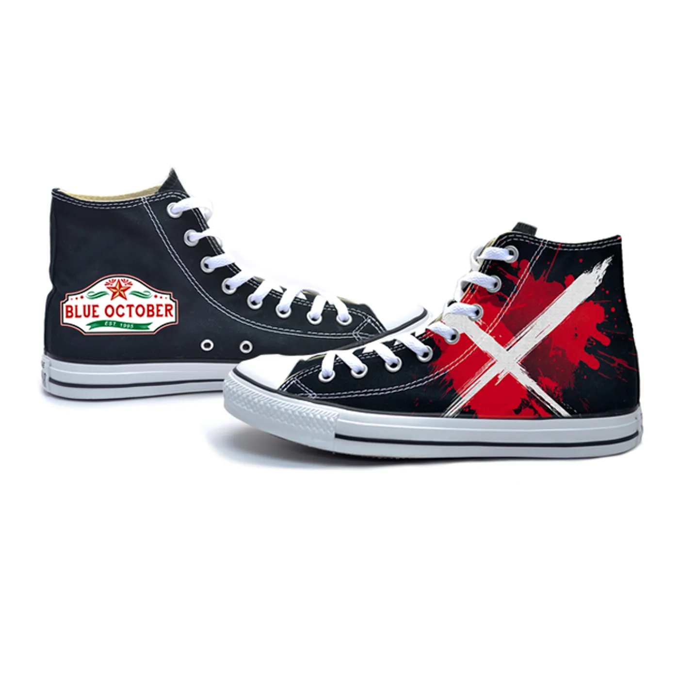 Blue October - Heart X High Top Shoes