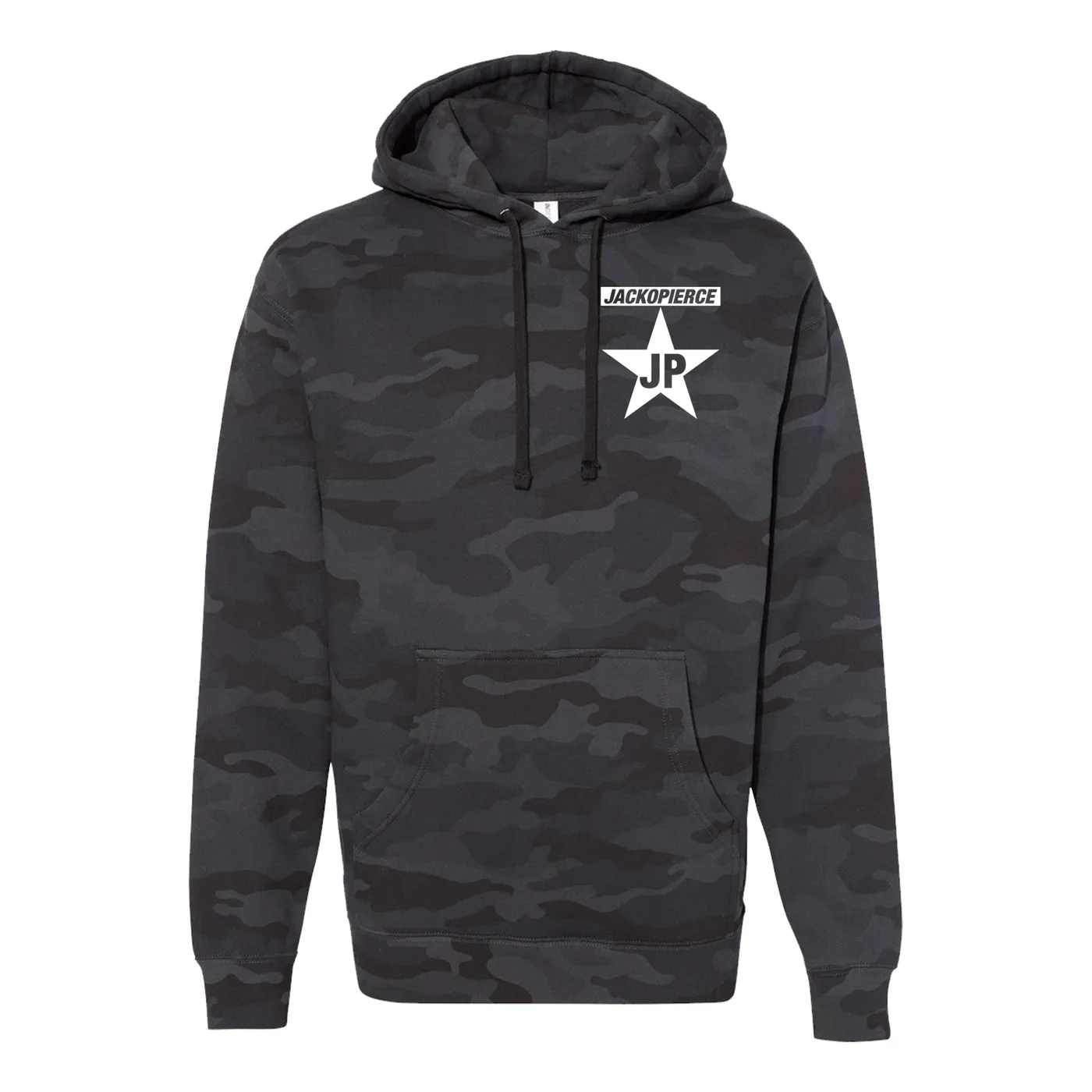 Jackopierce - Premium Black Camo Star Logo Hoodie