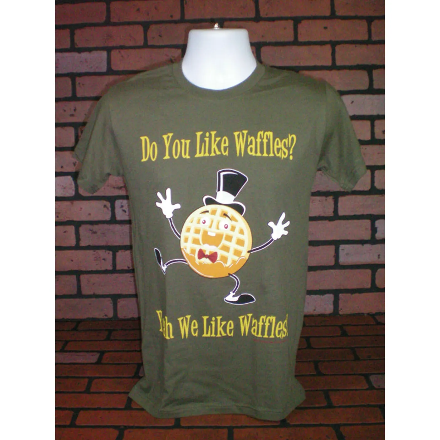 Parry Gripp - Dancing Waffle Olive Green Tee
