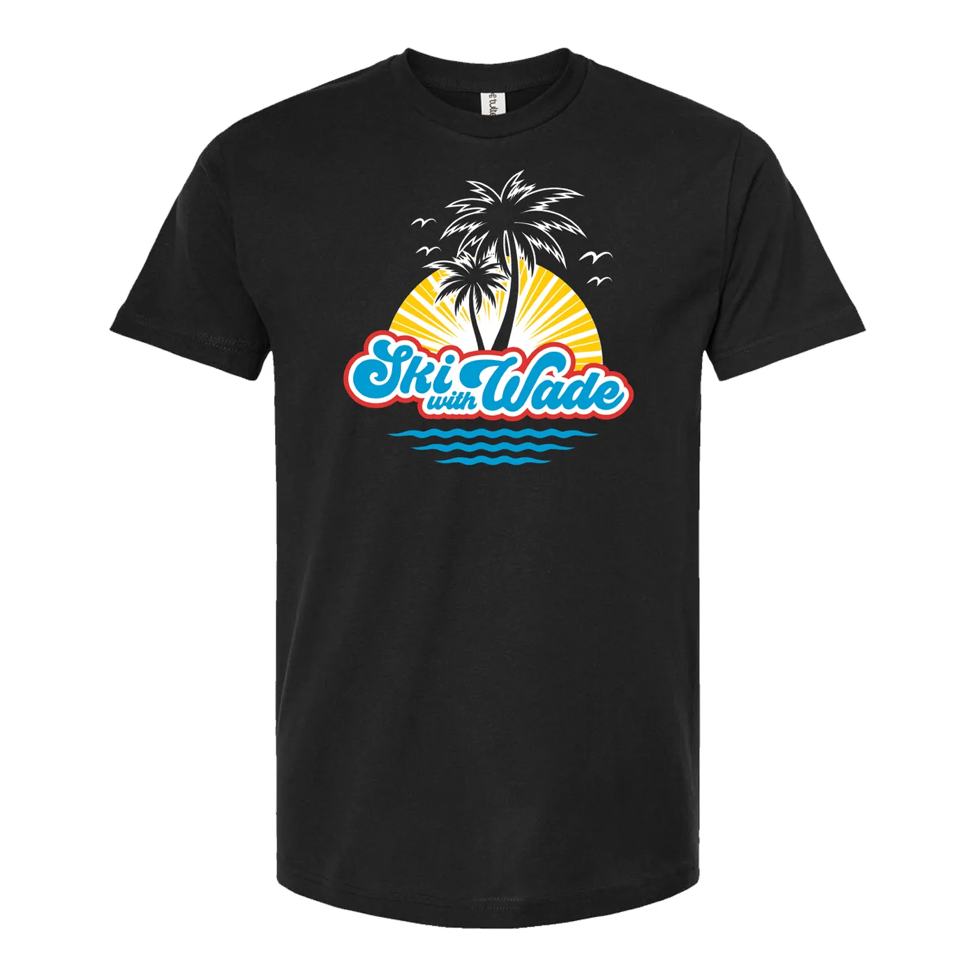 Ski With Wade - Black Sunset Tee