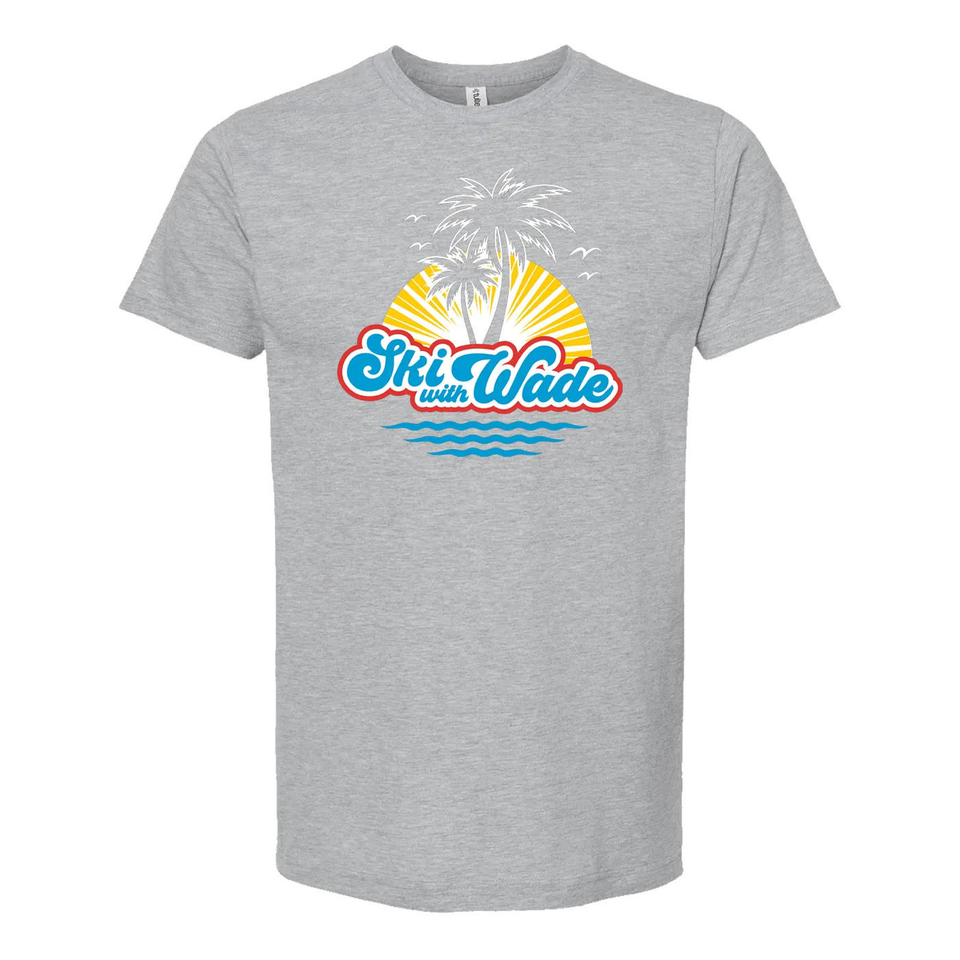 Ski With Wade - Grey Sunset Tee