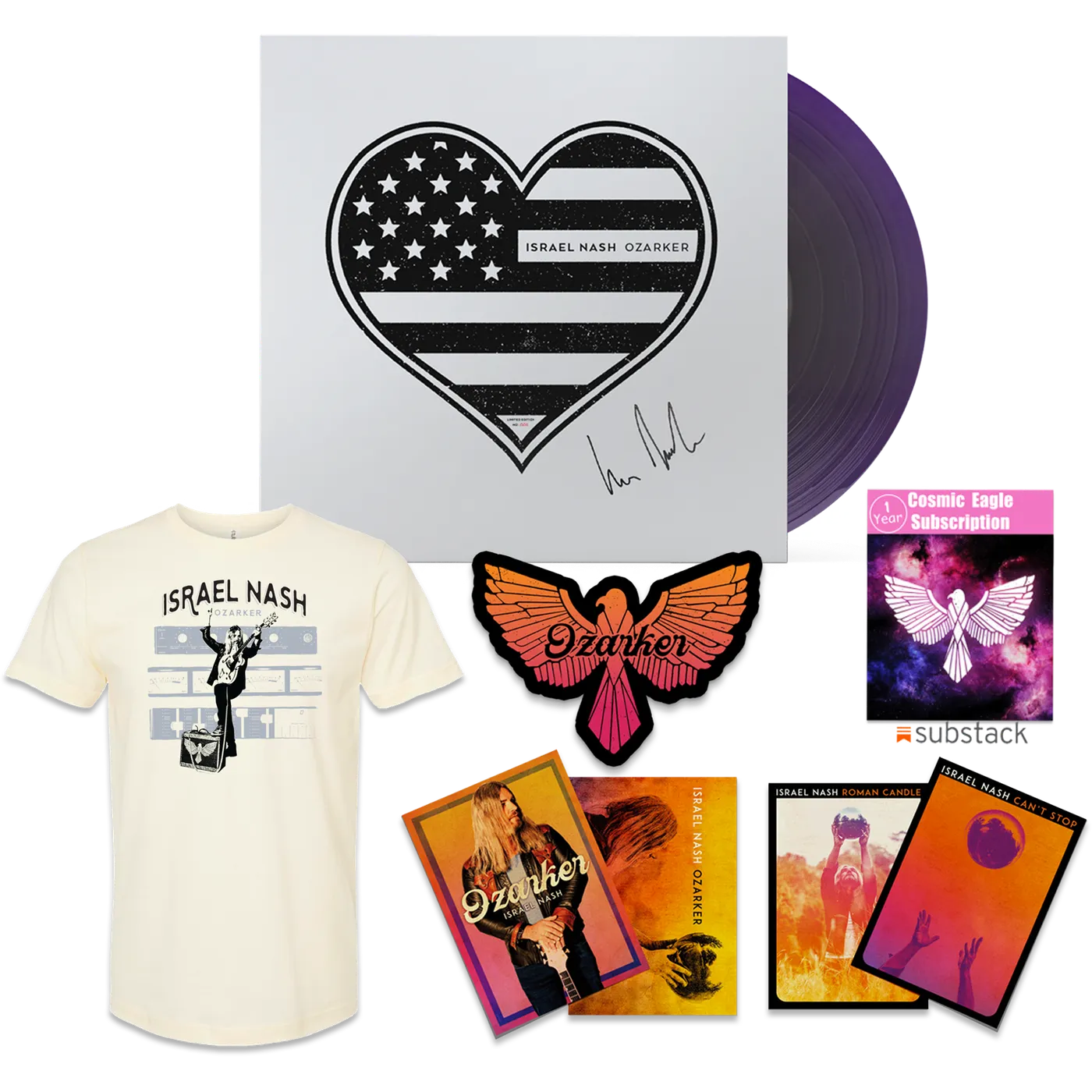 Israel Nash - Ozarker Cosmic Eagle Founding Fan Bundle