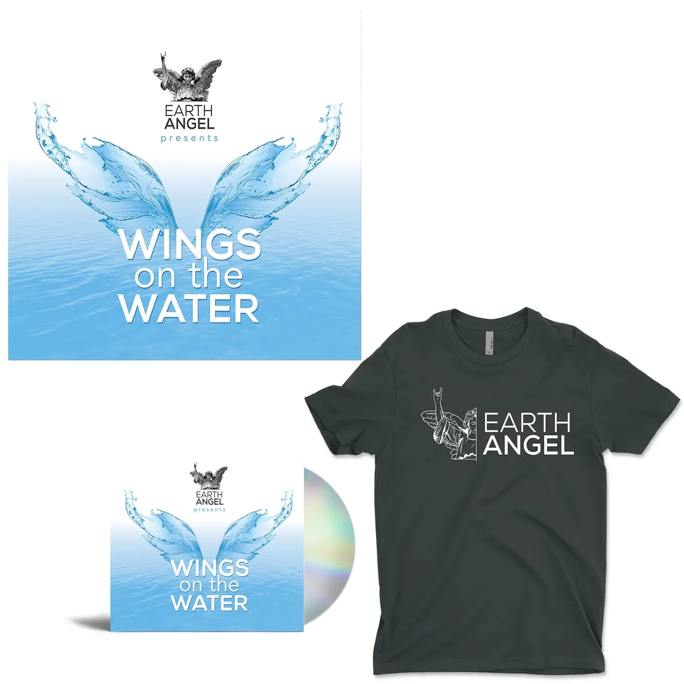 Earth Angel - Wings on the Water CD + Tee + Wings on the Water Digital Download Bundle
