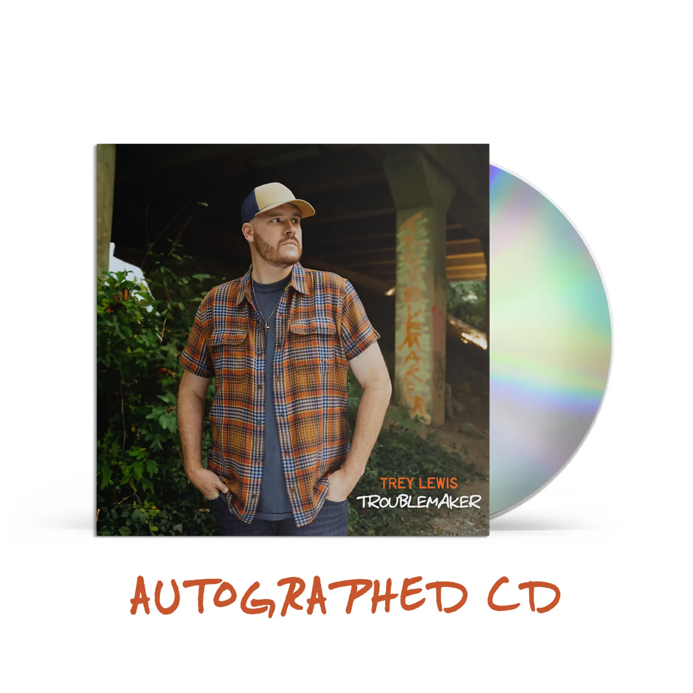 River House Artists Trey Lewis - Autographed Troublemaker CD