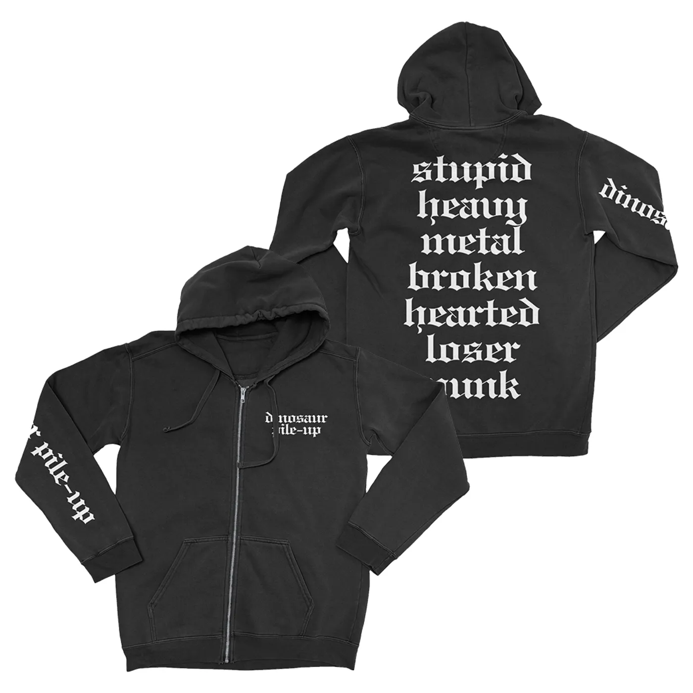 Dinosaur Pile-Up Broken Hearted Hoodie