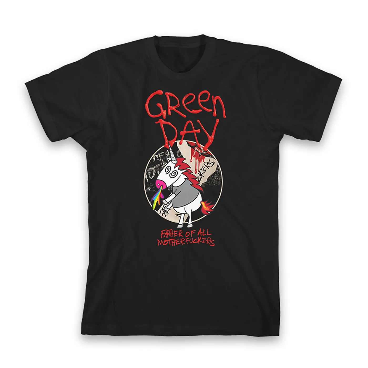 Green Day Father of All... Black T-Shirt