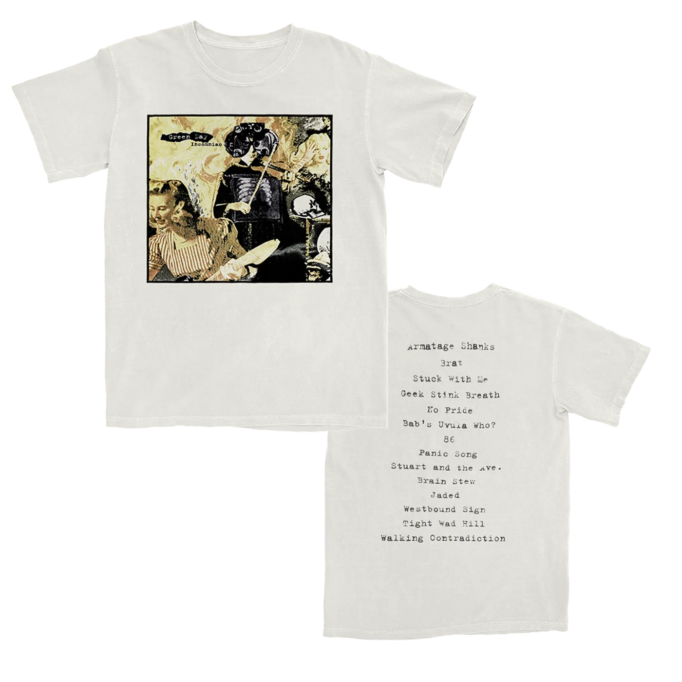 Green Day Vintage Insomniac Cover T-Shirt