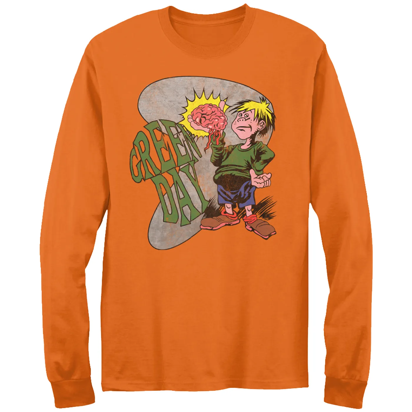 Green Day Brain Boy Long Sleeve T-shirt