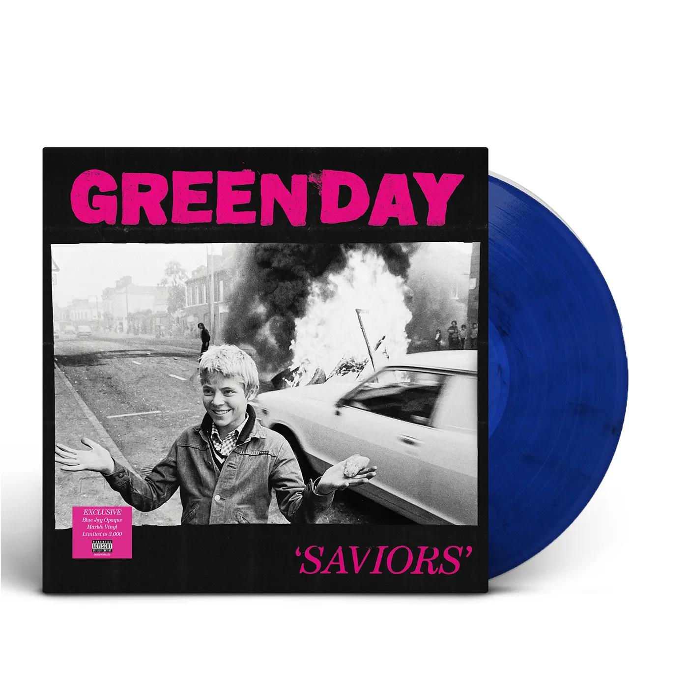Green Day SAVIORS Lt Ed Store Exclusive Bluejay Marble Vinyl LP