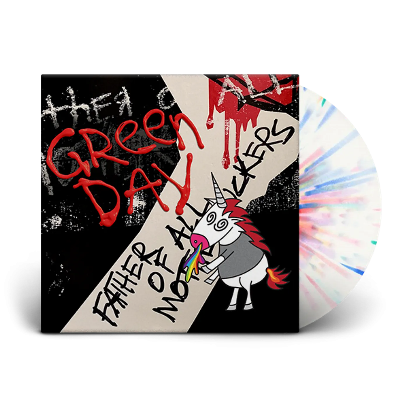 Green Day Father of All... Limited Edition Rainbow Puke Vinyl LP