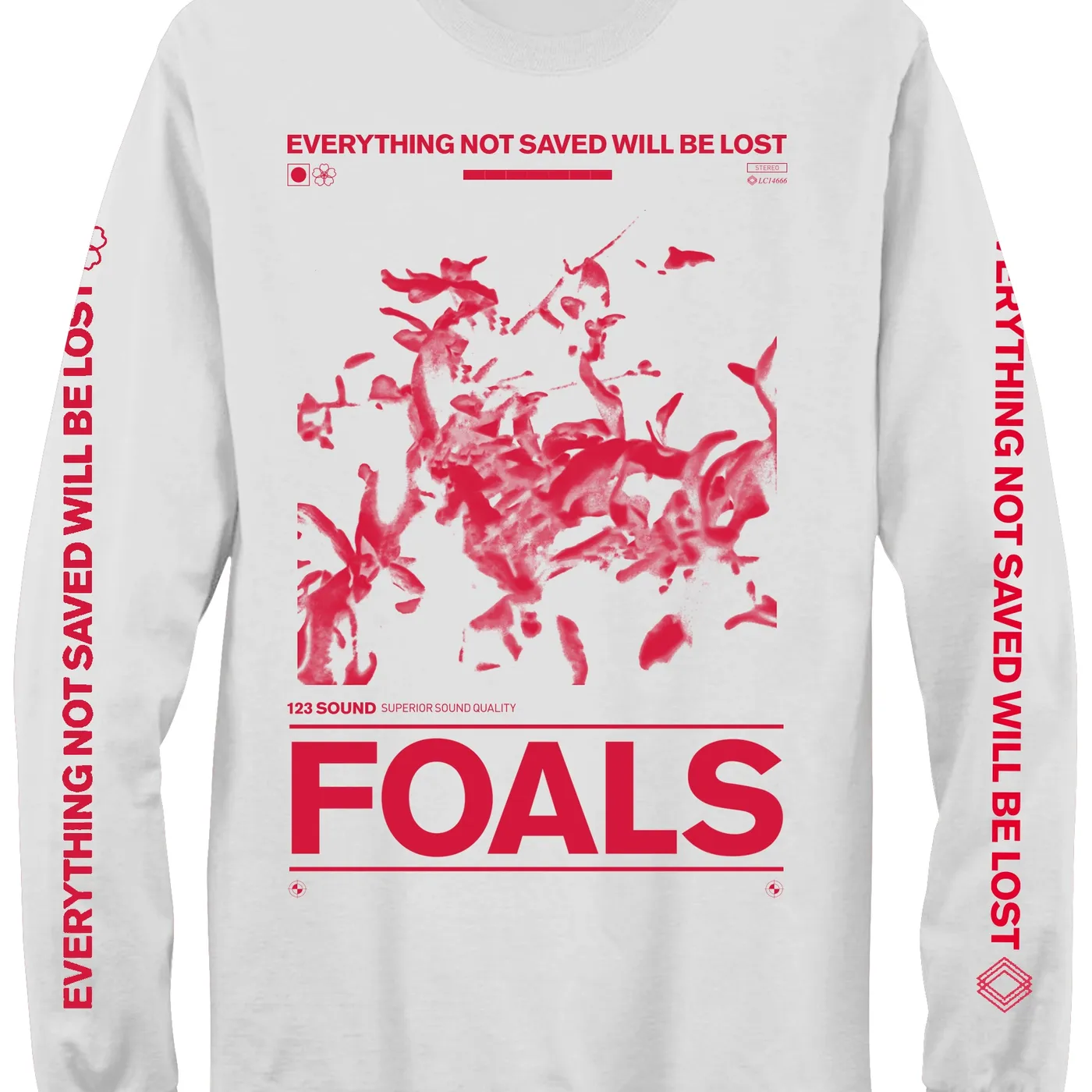 Foals Floral Album Box White Longsleeve T-Shirt
