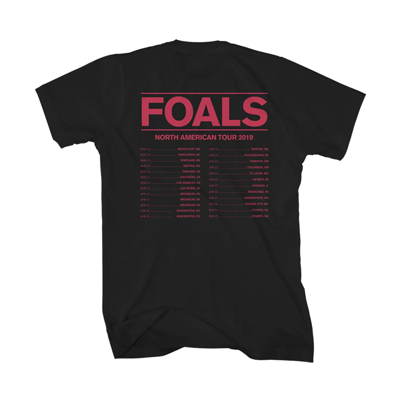 Foals Diamond Flowers Tour Black T-Shirt