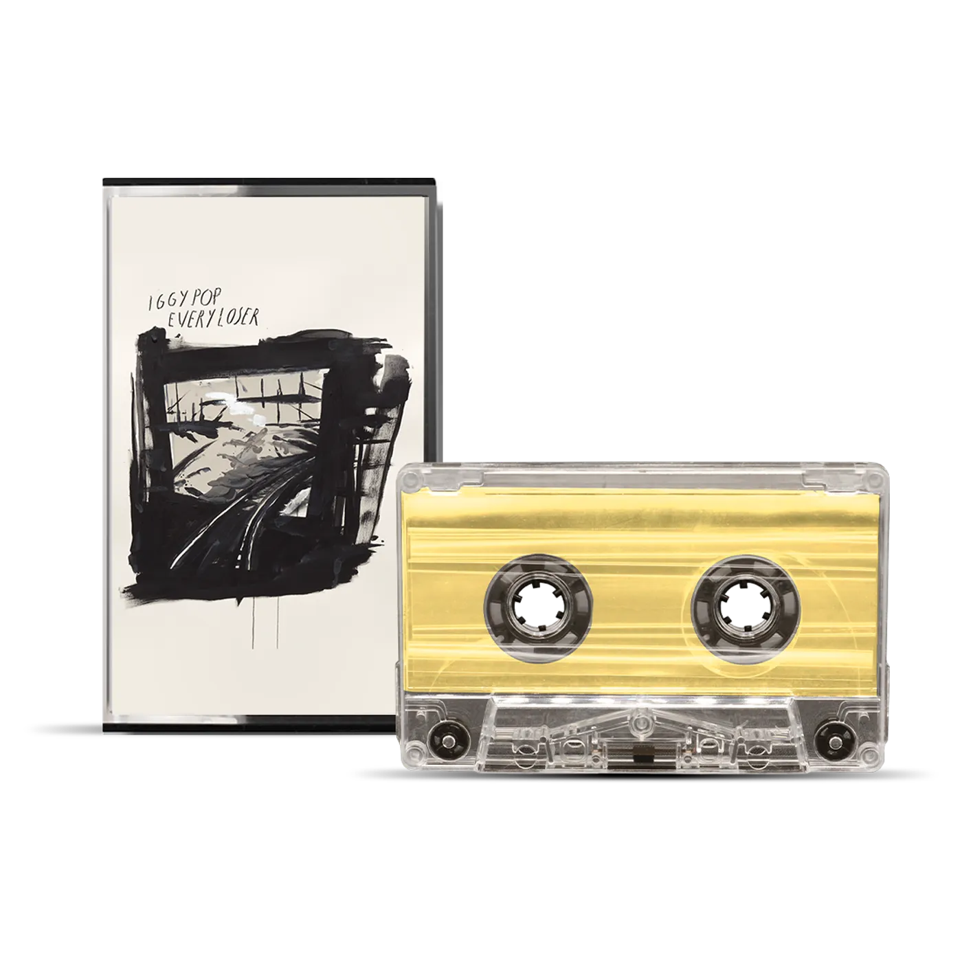 Iggy Pop EVERY LOSER Transparent Metallic Gold Cassette
