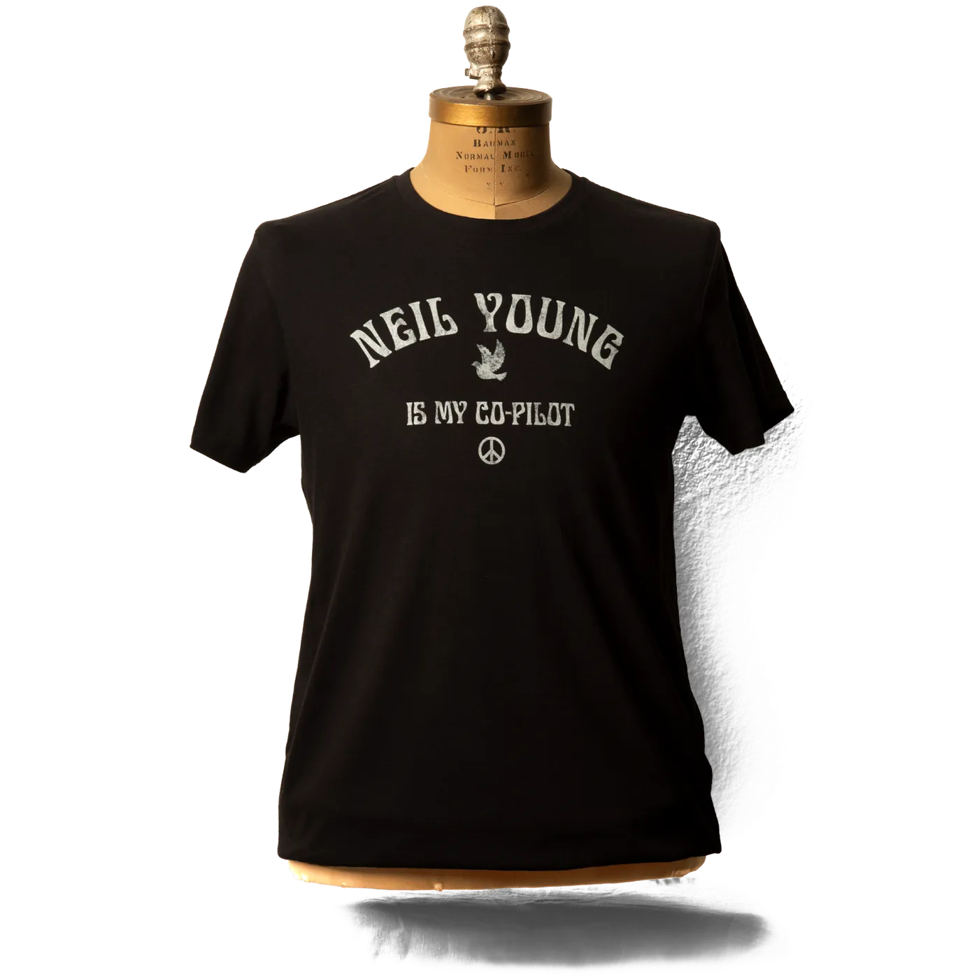 Neil Young  Soft Organic Vintage Co-Pilot Men's Black T-Shirt