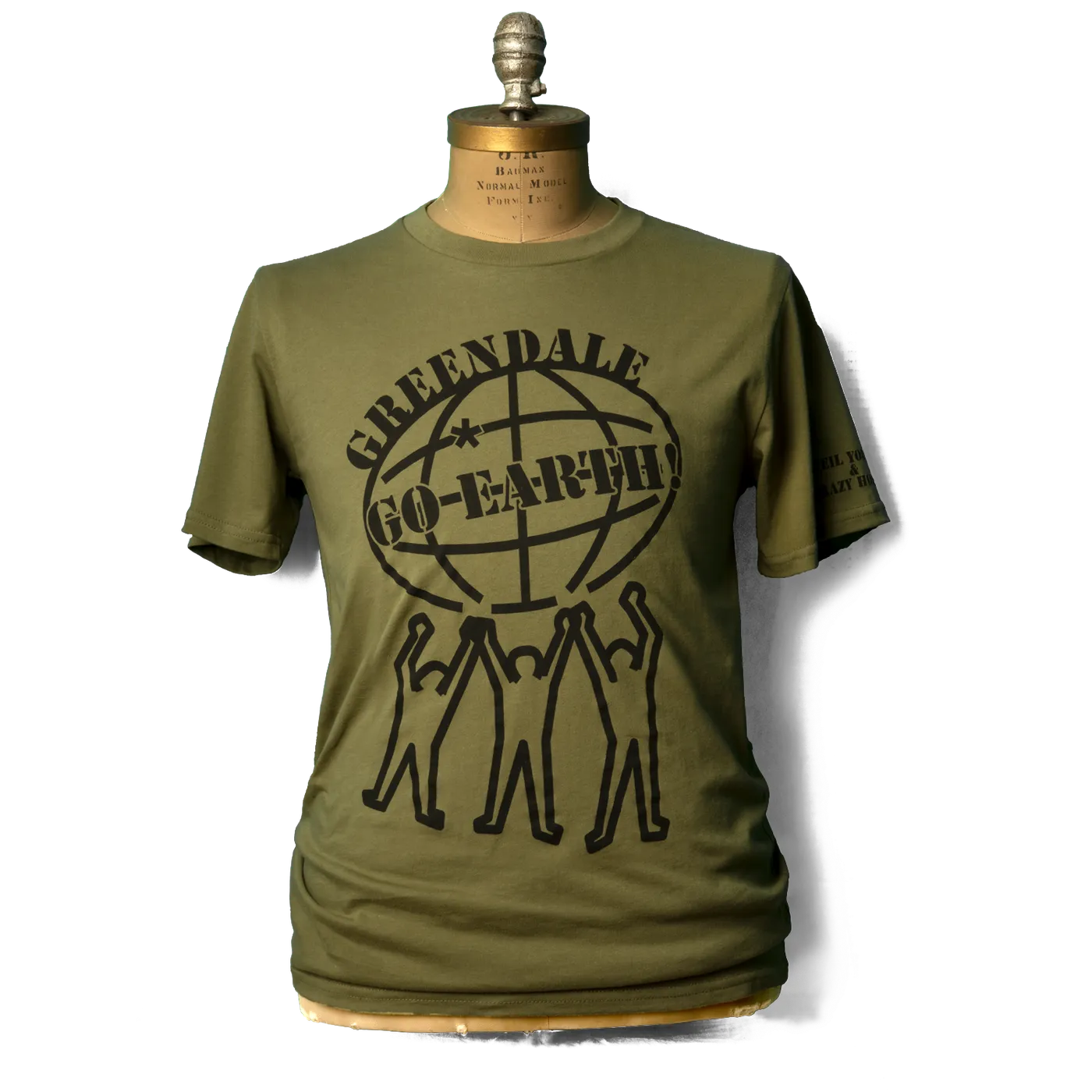Neil Young  Soft Organic GO Earth Men's Green T-Shirt