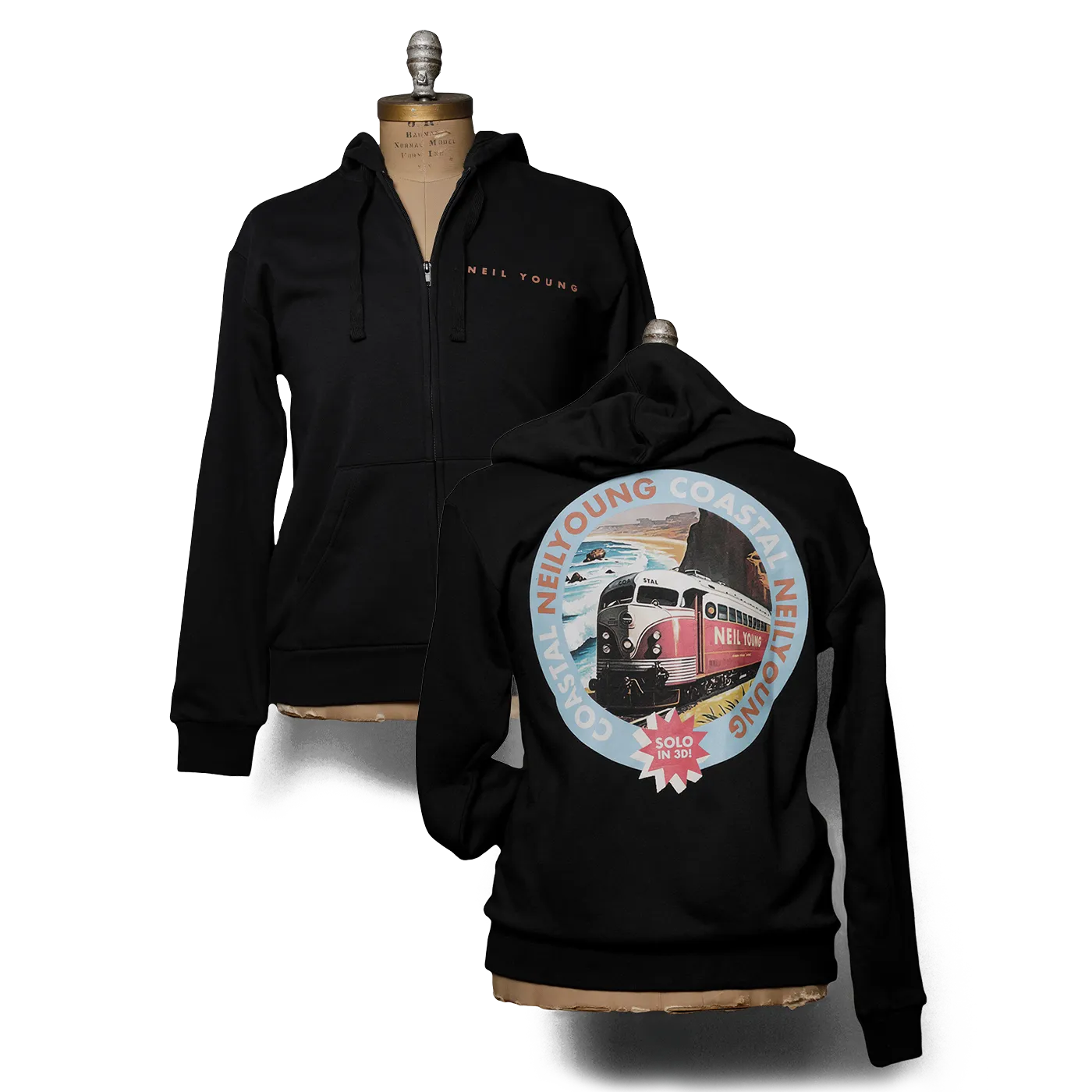 Neil Young  Coastal Tour Train Zip Up