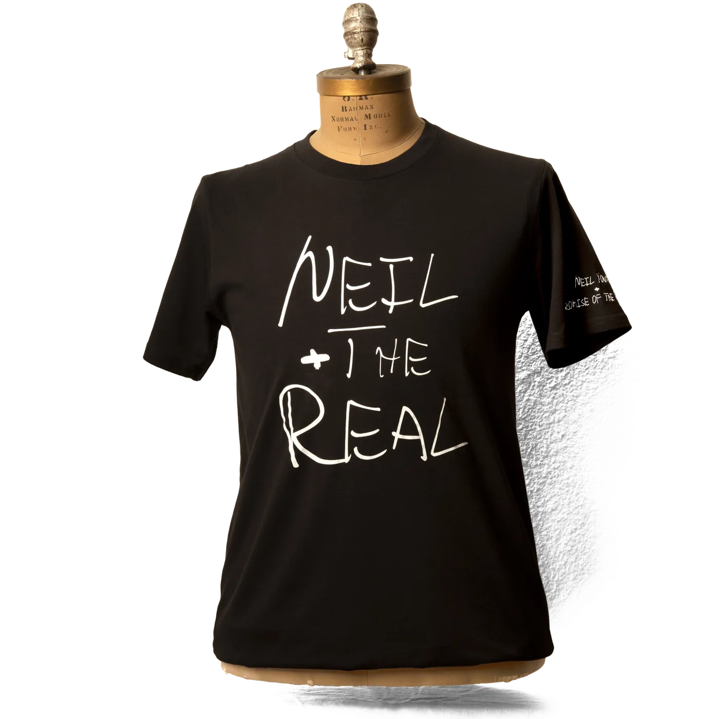 Neil Young  Soft Organic Neil And The Real Name Men's Black T-Shirt