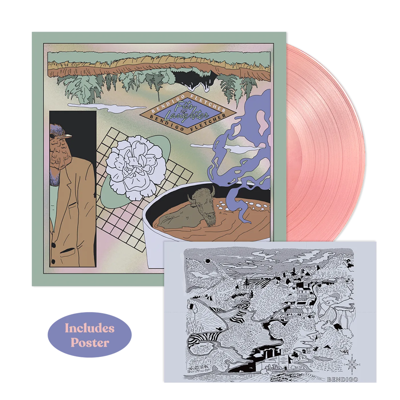 Bendigo Fletcher Fits Of Laughter (Pink Vinyl) (Web Exclusive)