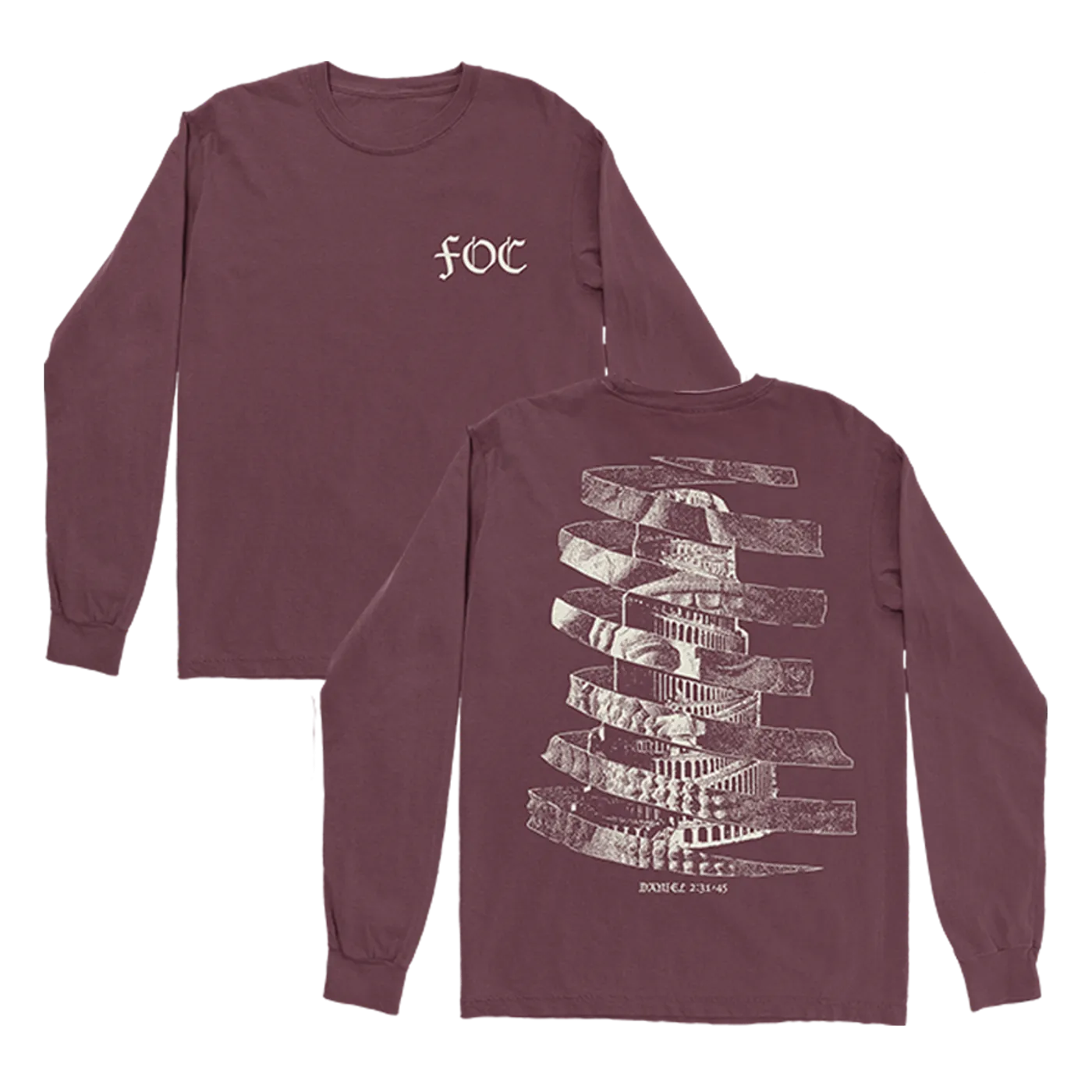 Earl Sweatshirt Spiral Majesty Burgundy Longsleeve T-Shirt