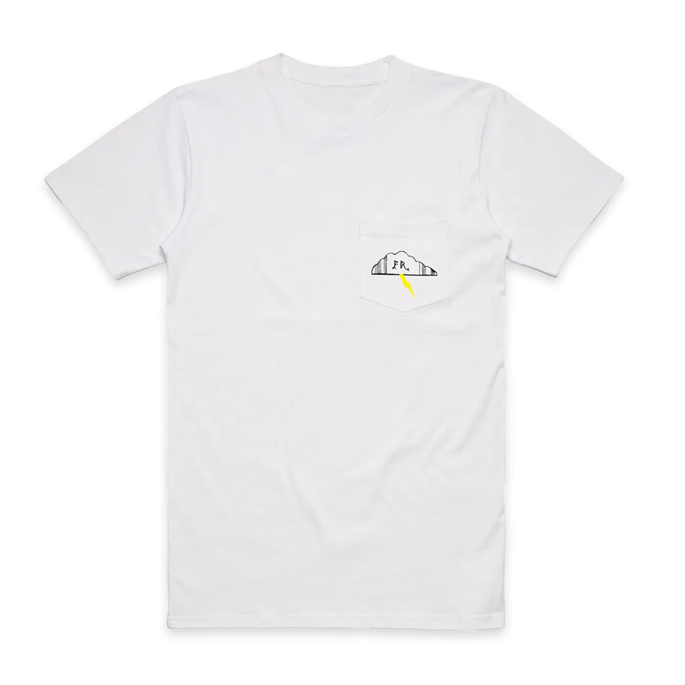 Frightened Rabbit Sing The Greys Lightning Bolt Pocket T-shirt (White)