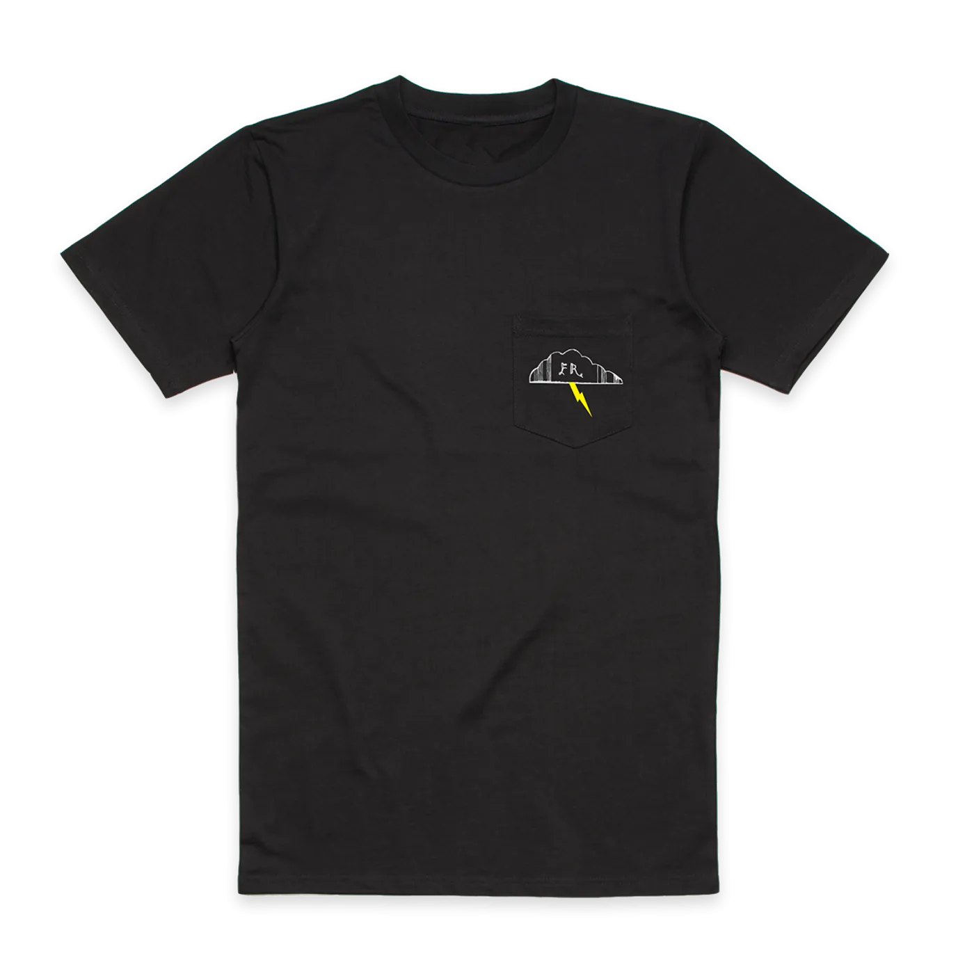 Frightened Rabbit Sing The Greys Lightning Bolt Pocket T-shirt (Black)