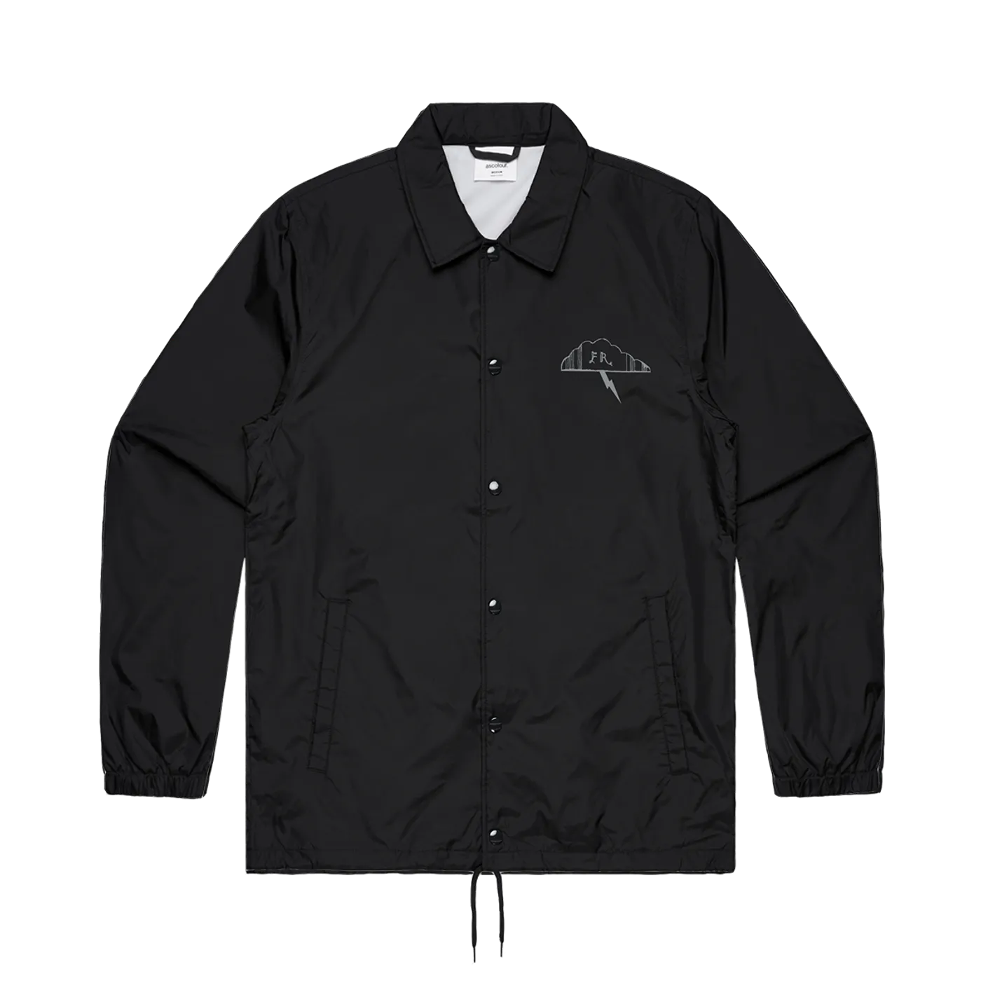 Frightened Rabbit Sing The Greys Lightning Bolt Coach Jacket Black