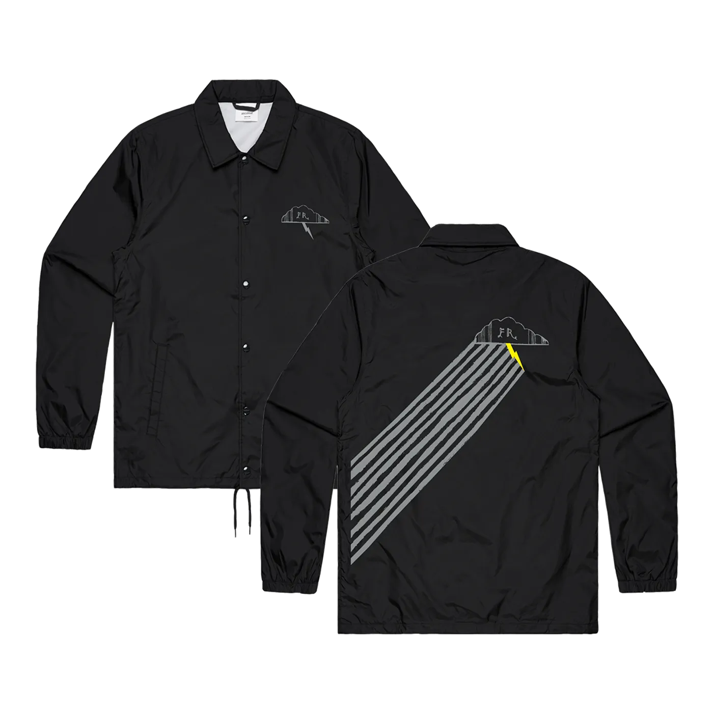 Frightened Rabbit Sing The Greys Lightning Bolt Coach Jacket Black