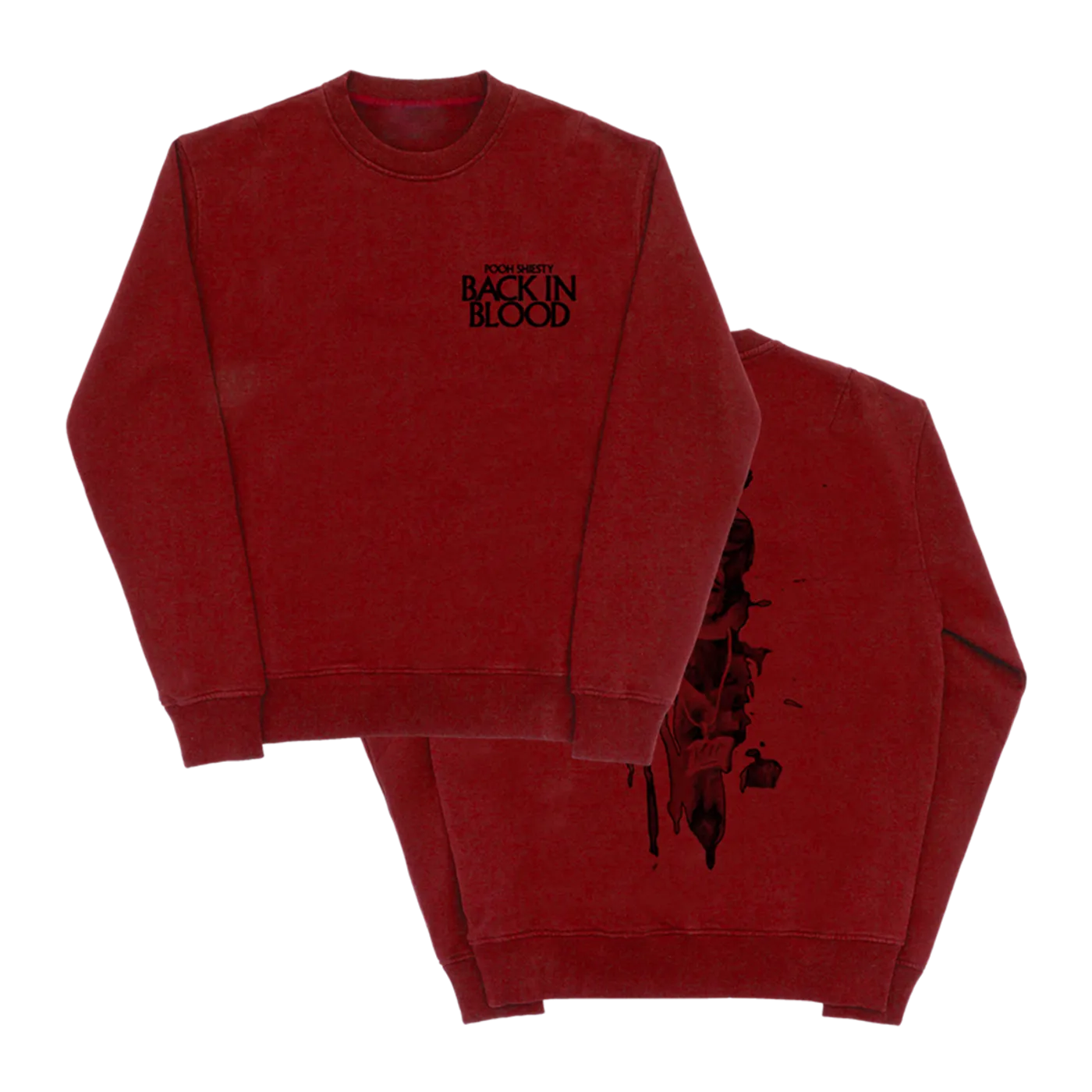 Pooh Shiesty Back in Blood Crewneck Sweater