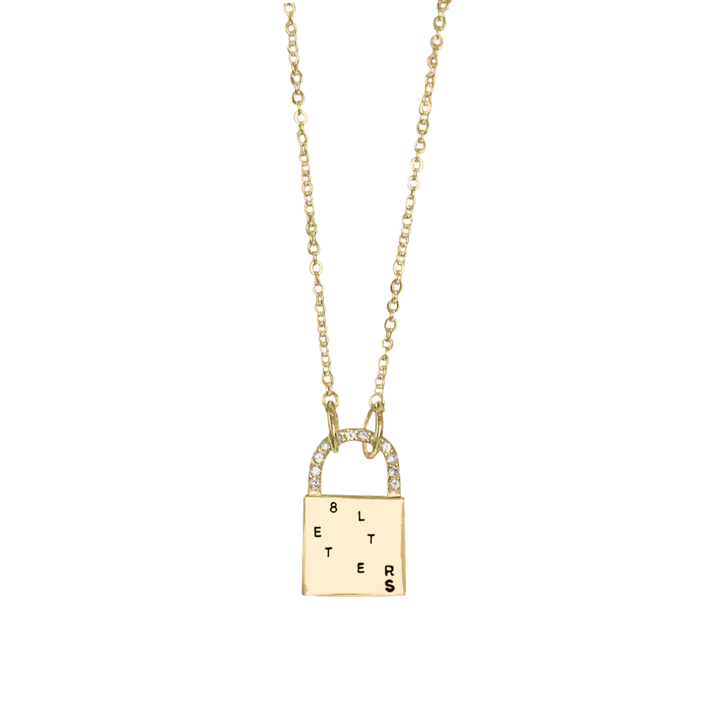 Why Don't We Initial Lock Gold Necklace Gold
