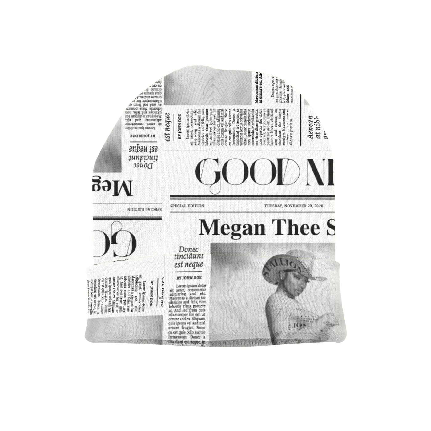 Megan Thee Stallion Good News All-Over Print Beanie