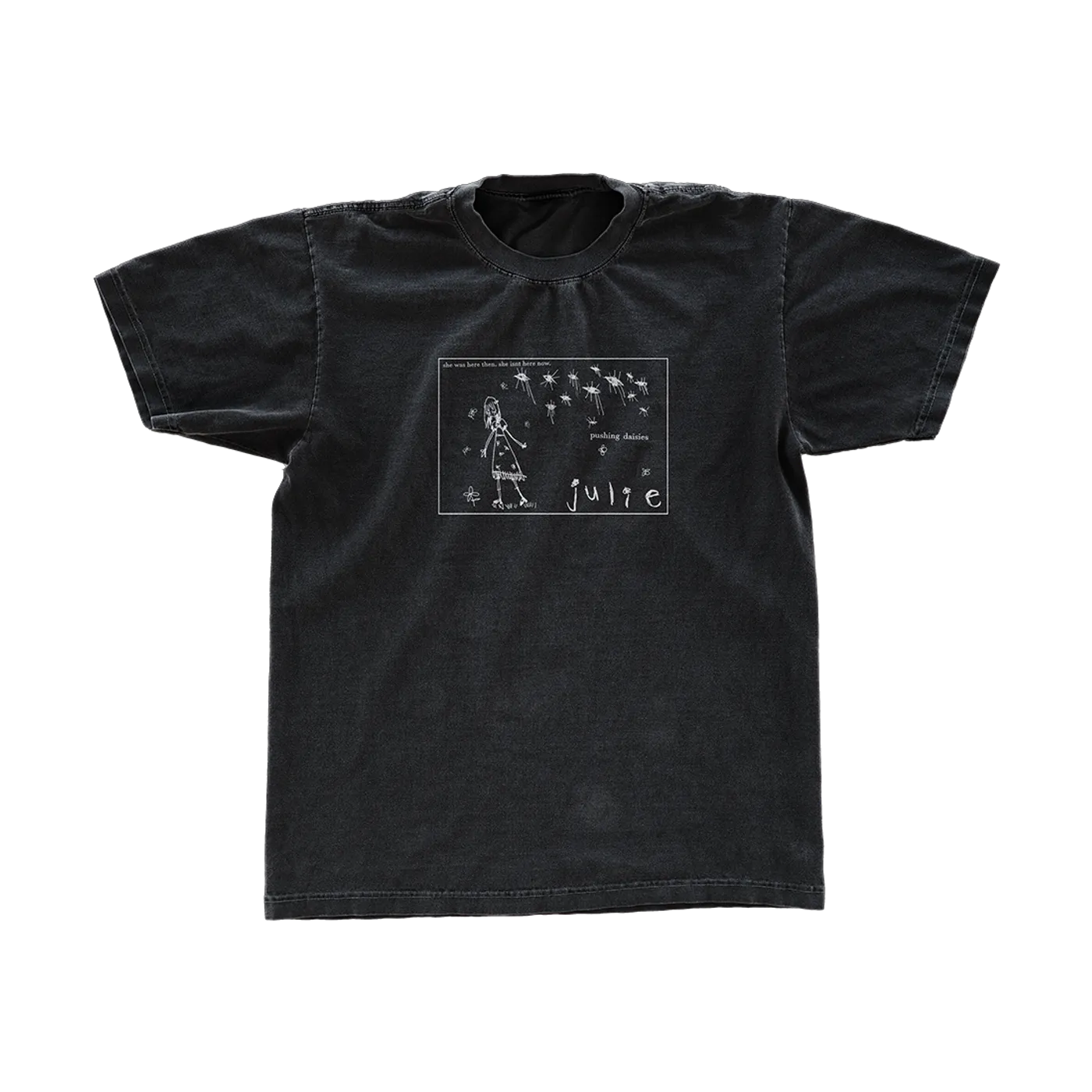 julie Pushing Daisies Black T-shirt
