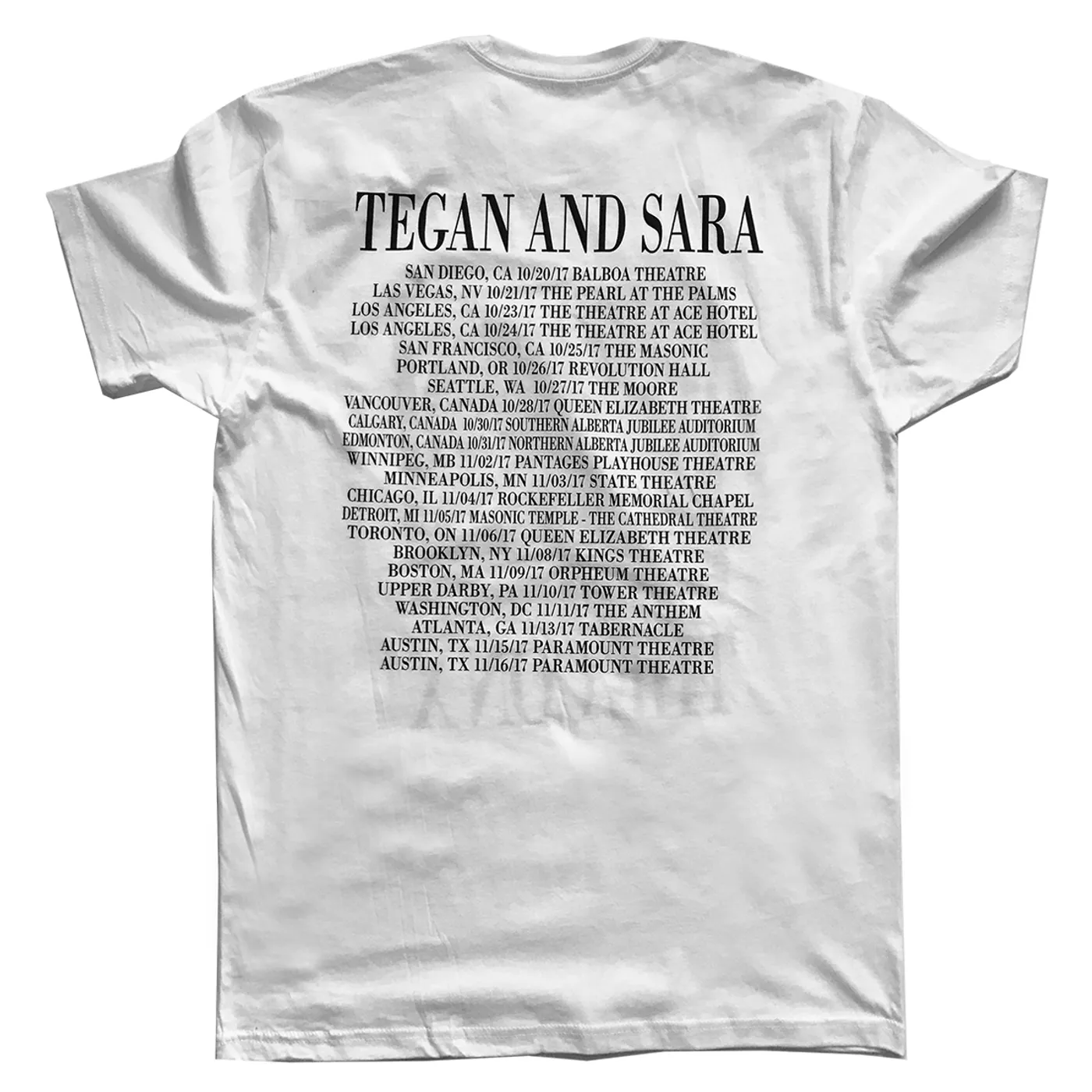 Tegan and Sara The Con X Photo Tour Tee